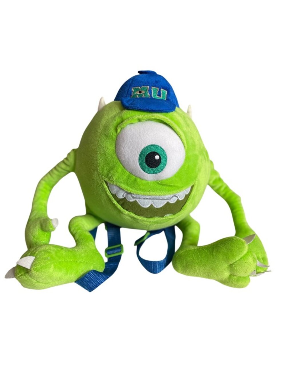 Disney Mike Wazowski Large Plush Backpack With Adjustable Straps & Zipper